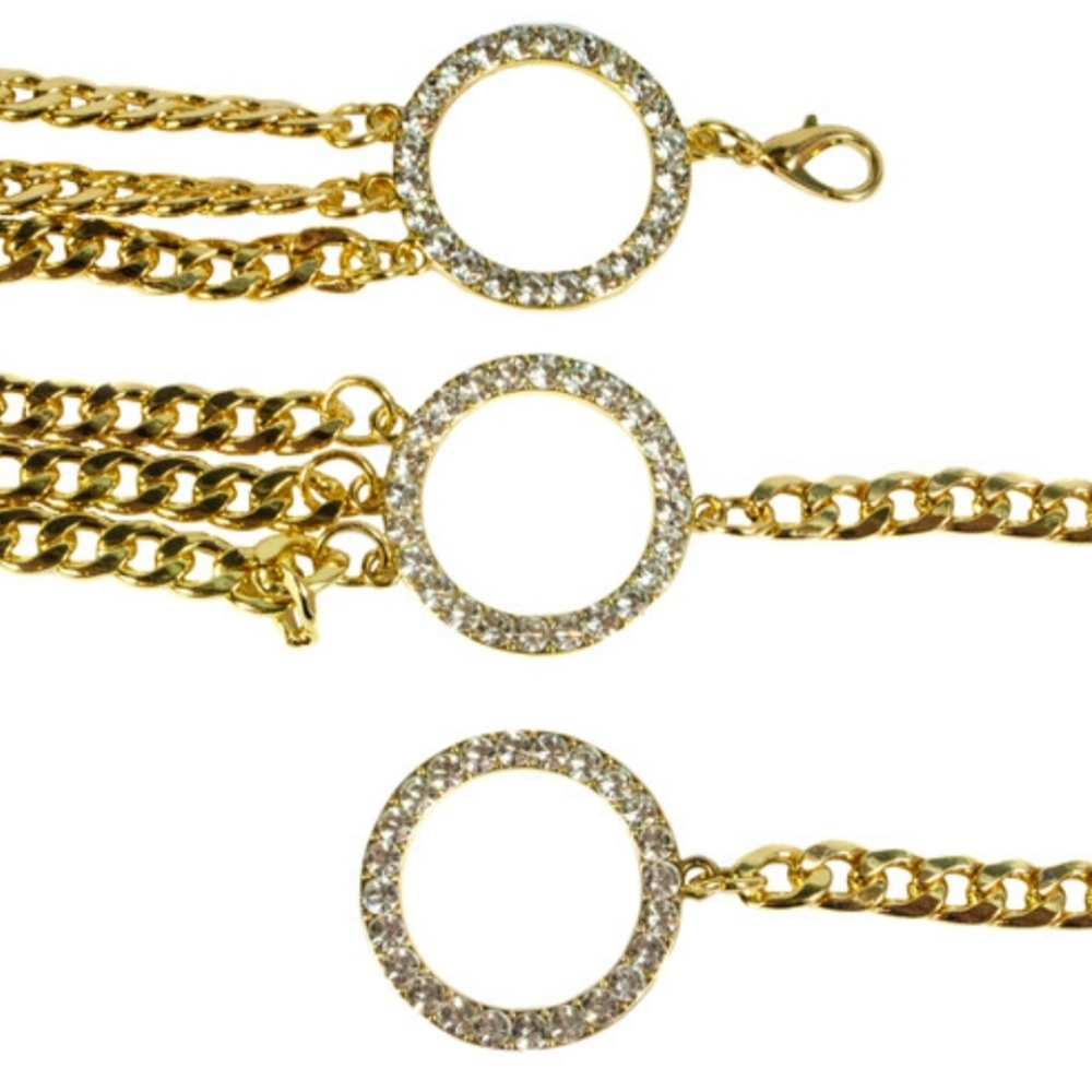 Gold chain and crystal belt - Picture 2 of 4